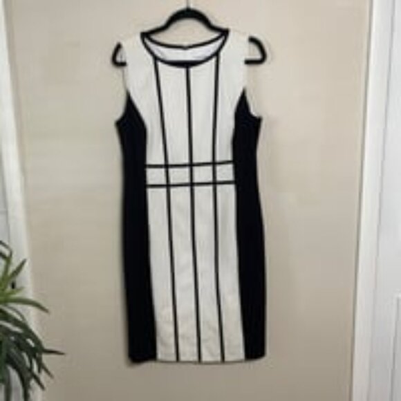 Colorblock Stripe Sleeveless Midi Sheath - Picture 3 of 4